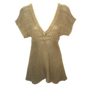 Calvin Klein Jeans Knit Mini Dress Women's Size L (Runs Smaller) Light Brown